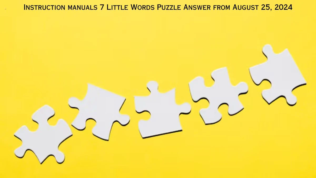 Instruction manuals 7 Little Words Puzzle Answer from August 25, 2024