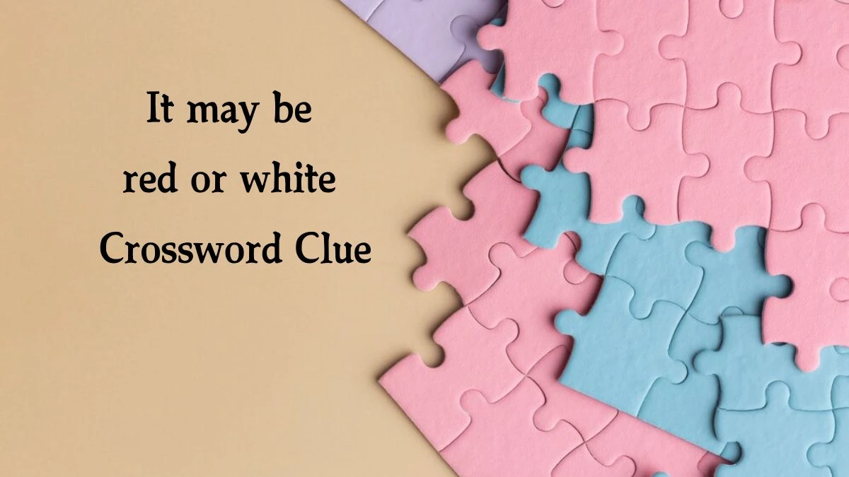 Daily Themed It may be red or white Crossword Clue Puzzle Answer from August 08, 2024