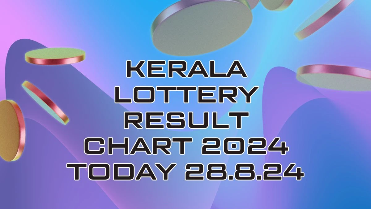 Kerala Lottery Result Chart 2024 today 28.8.24