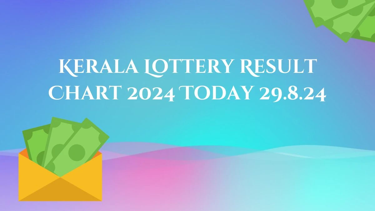 Kerala Lottery Result Chart 2024 Today 29.8.24