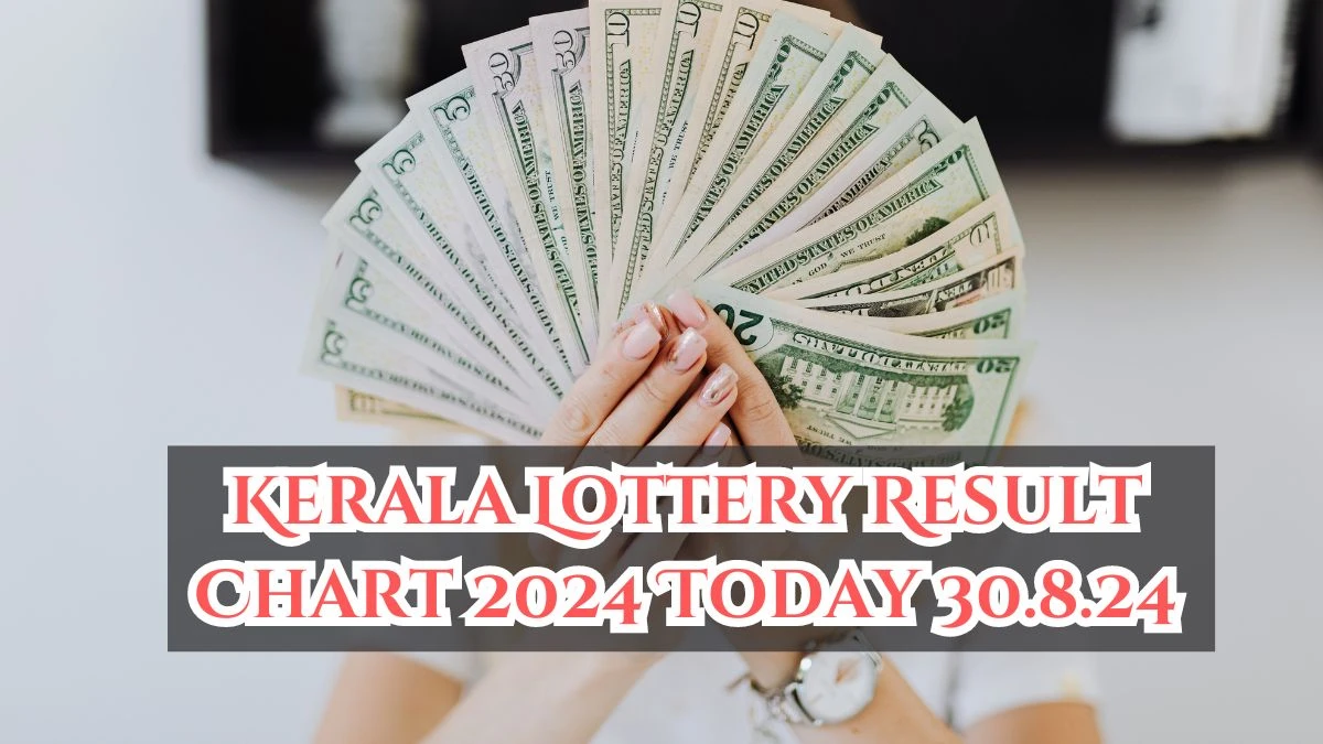 Kerala Lottery Result Chart 2024 Today 30.8.24