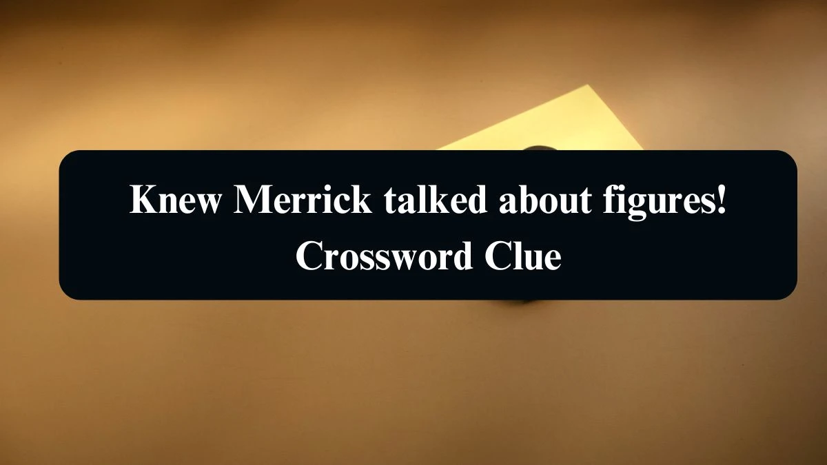 Knew Merrick talked about figures! Crossword Clue Puzzle Answer from August 13, 2024