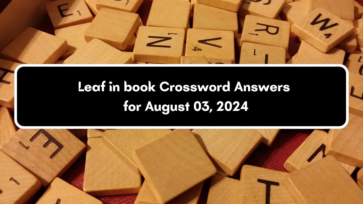 Leaf in book Puzzle Page Crossword Clue Puzzle Answer from August 03, 2024