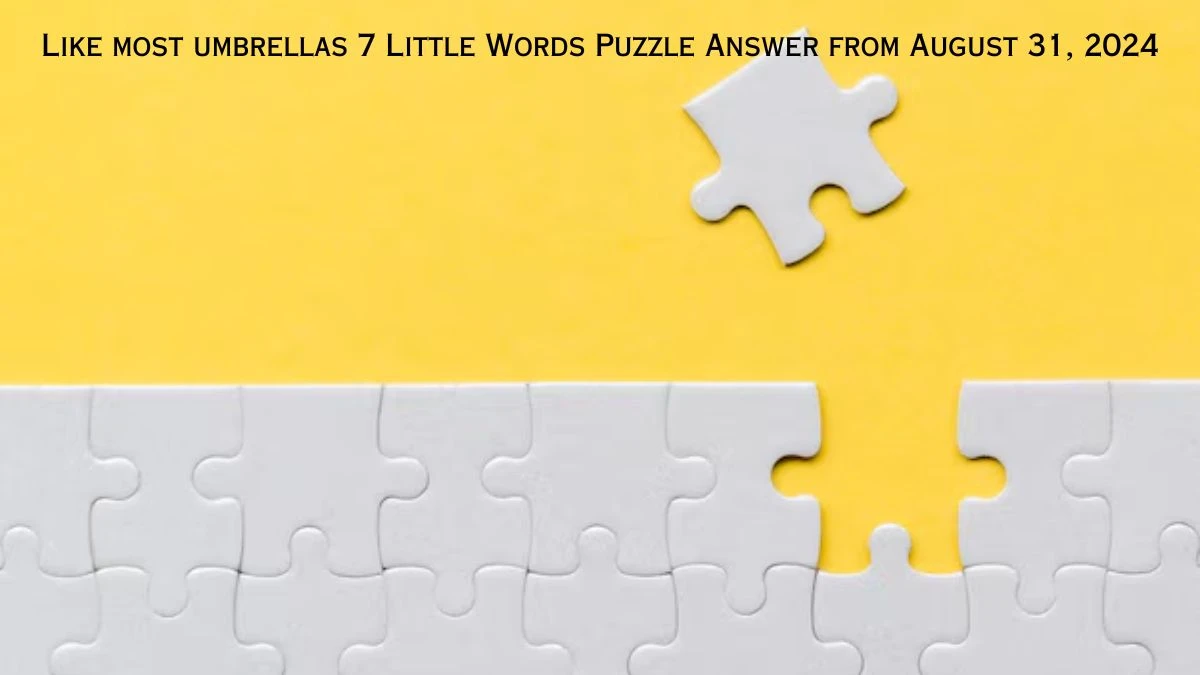 Like most umbrellas 7 Little Words Puzzle Answer from August 31, 2024