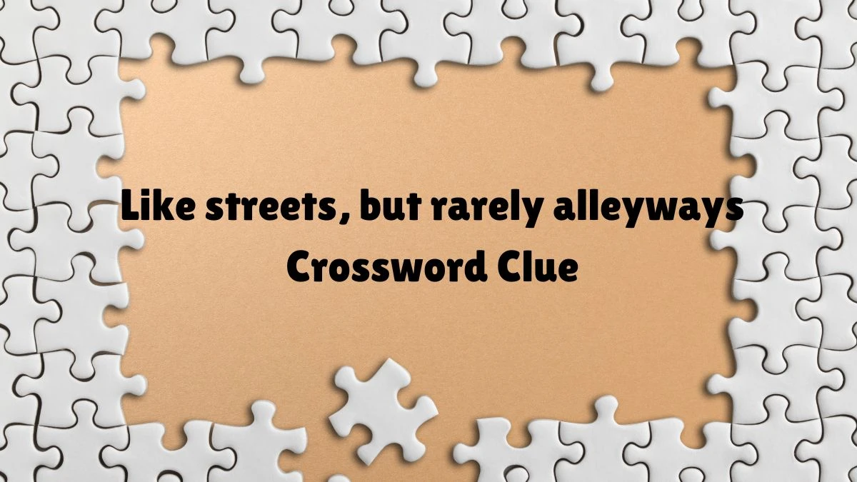 Like streets, but rarely alleyways NYT Crossword Clue Puzzle Answer on August 11, 2024