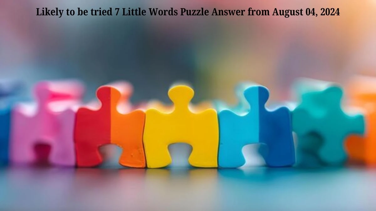 Likely to be tried 7 Little Words Puzzle Answer from August 04, 2024