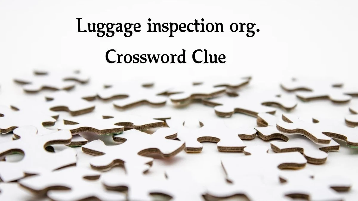 Luggage inspection org. Universal Crossword Clue Puzzle Answer from August 21, 2024