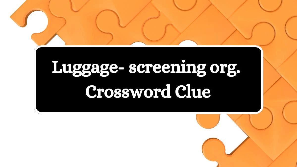 USA Today Luggage- screening org. Crossword Clue Puzzle Answer from August 08, 2024