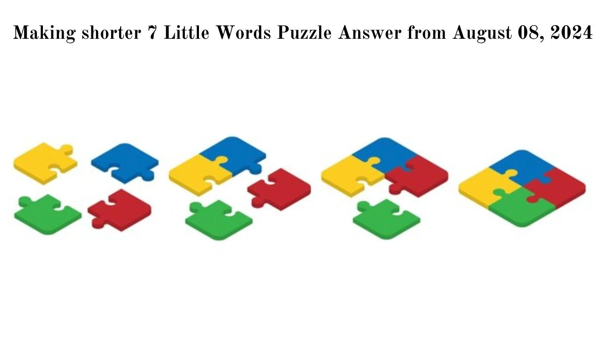 Making shorter 7 Little Words Puzzle Answer from August 08, 2024