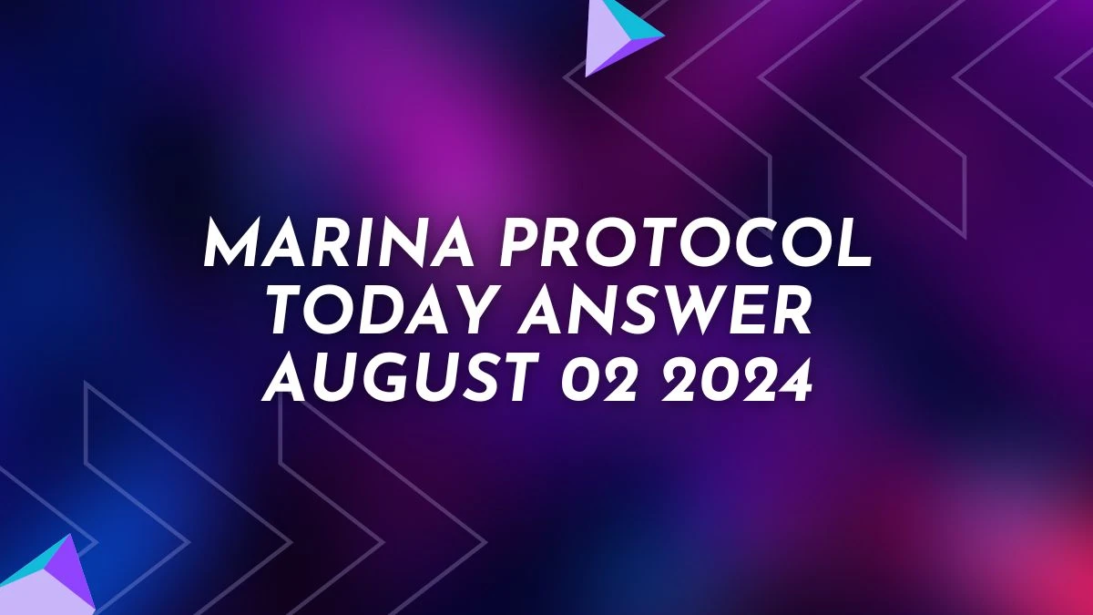 Marina Protocol Today Answer August 02 2024