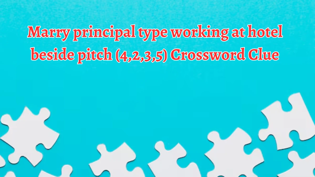 Marry principal type working at hotel beside pitch (4,2,3,5) Crossword Clue Puzzle Answer from August 13, 2024