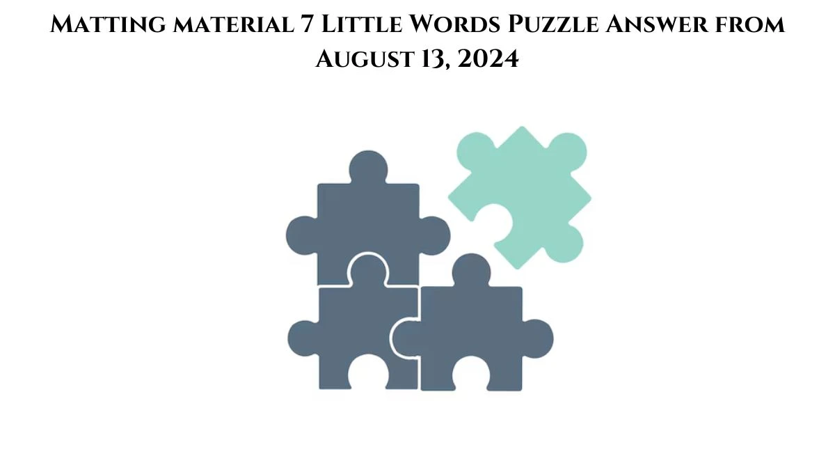 Matting material 7 Little Words Puzzle Answer from August 13, 2024