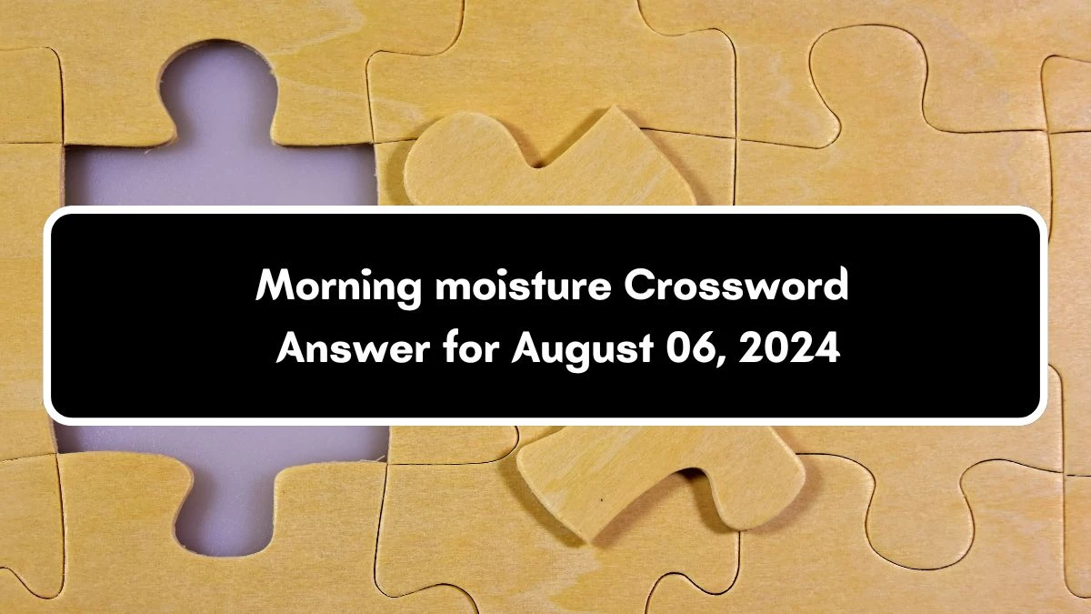 Morning moisture Daily Commuter Crossword Clue Puzzle Answer from August 06, 2024