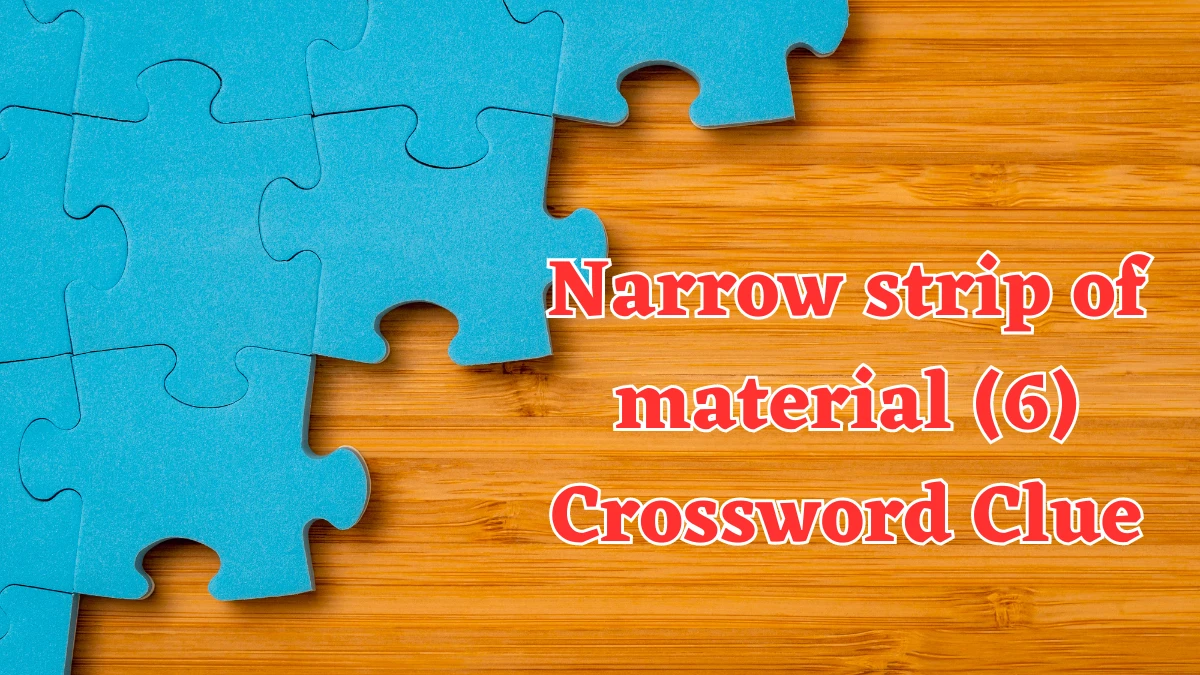 Narrow strip of material (6) Irish Daily Mail Quick Crossword Clue Puzzle Answer from August 04, 2024