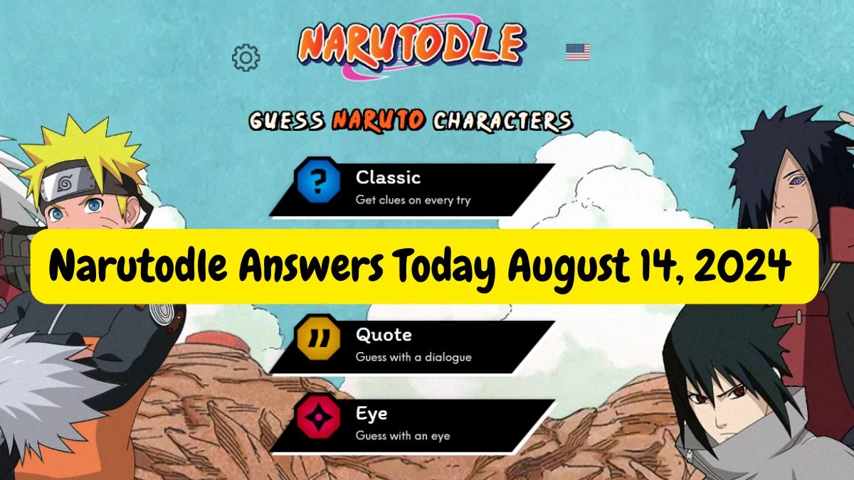 Narutodle Answers for Today August 14, 2024, Classic, Jutsu, Quote, and Eye