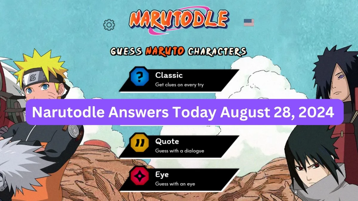 Narutodle Answers for Today August 28, 2024, Classic, Jutsu, Quote, and Eye