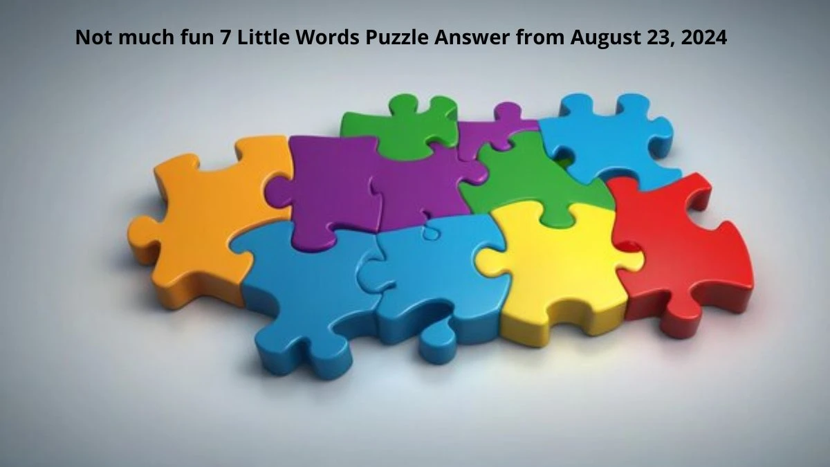 Not much fun 7 Little Words Puzzle Answer from August 23, 2024