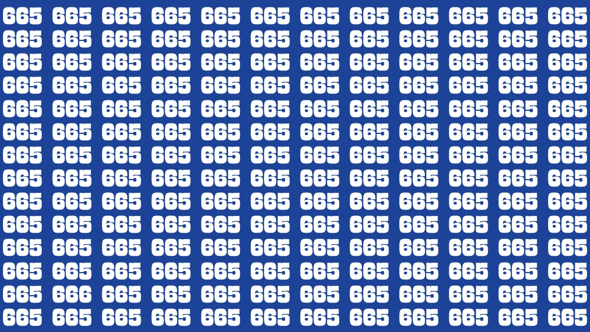 Number Illusion IQ Test: If you have hawk Eyes Find the Number 666 in 6 Secs