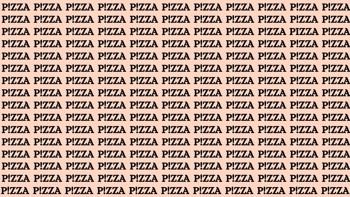 Observation Brain Challenge: Only Eagle Eyes Can Spot the Word Pizza in 5 Seconds