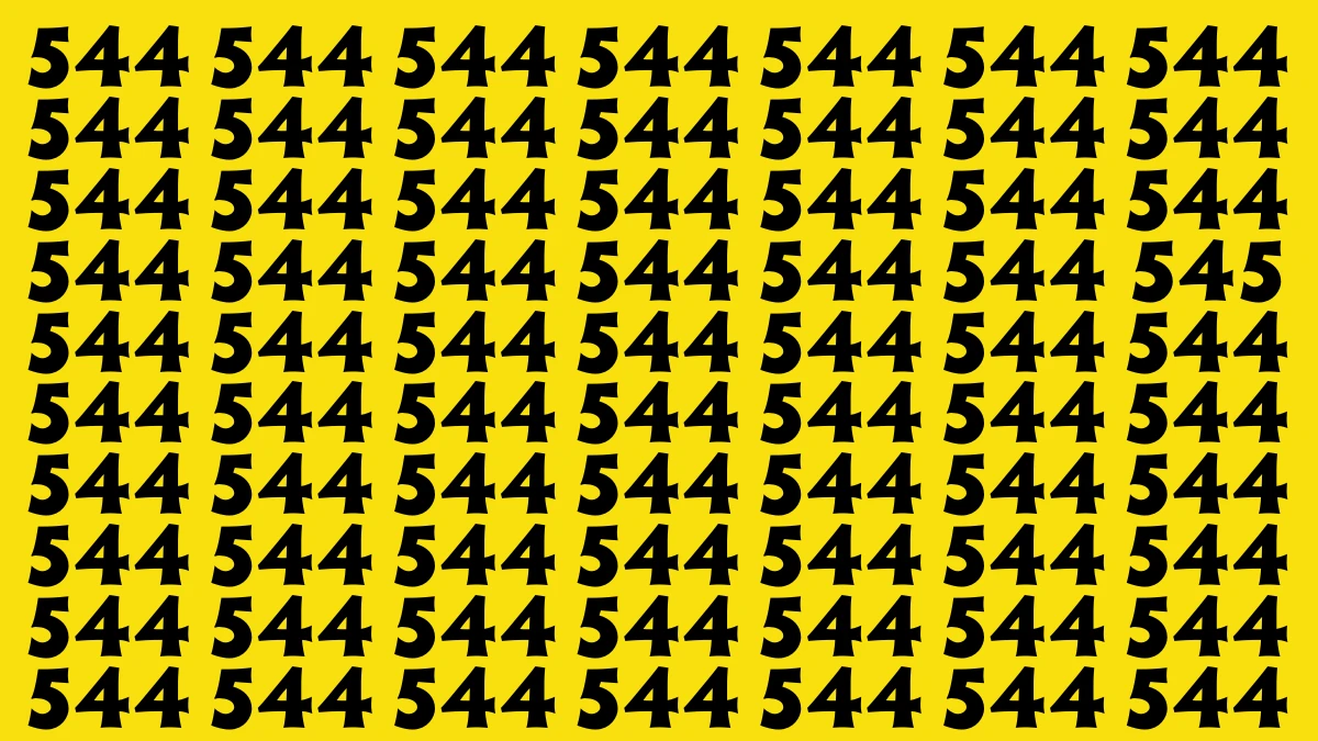 Observation Brain Challenge: Only Genius with Eagle Eyes Can Spot the Number 545 in 8 Secs