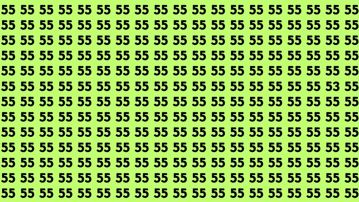 Observation Brain Challenge: Only People with 4K Vision can Spot the Number 53 among 55 in 6 Secs