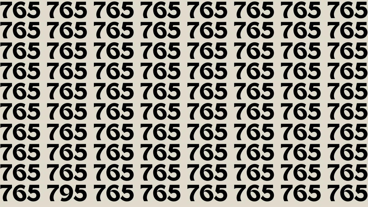 Observation Brain Test: If you have Eagle Eyes Can Spot the Number 795 in 9 Secs