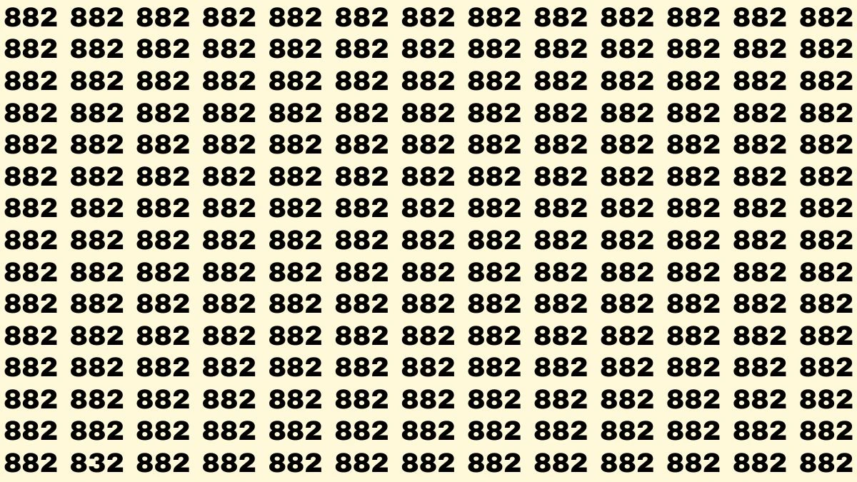 Observation Brain Test: Only 2k Vision people Spot the  Number 832 in 9 Secs