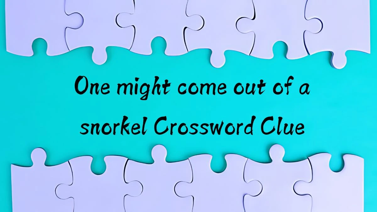 USA Today One might come out of a snorkel Crossword Clue Puzzle Answer from August 12, 2024