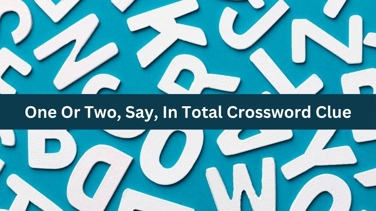 One Or Two, Say, In Total Crossword Clue Answers on August 22, 2024