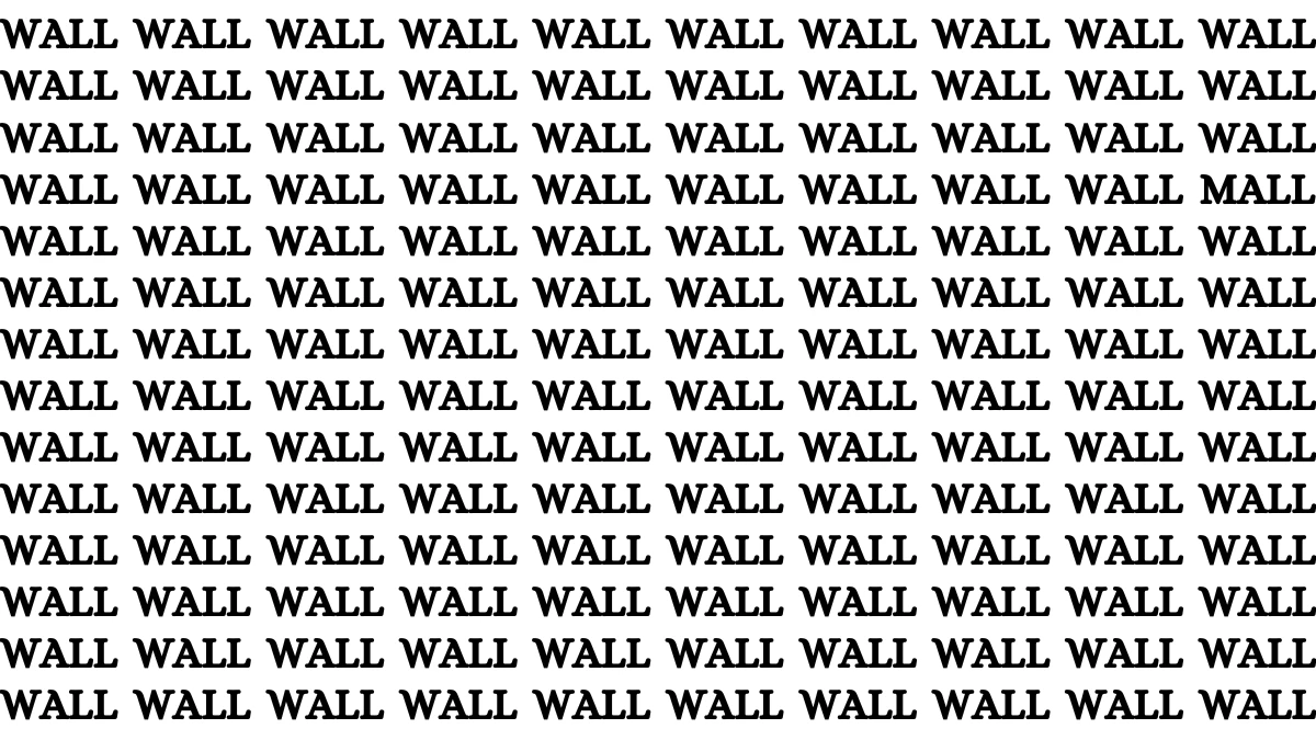 Optical Illusion Brain Challenge: Only People with Extra Sharp Eyes Can Spot the Word Mall in 7 Secs