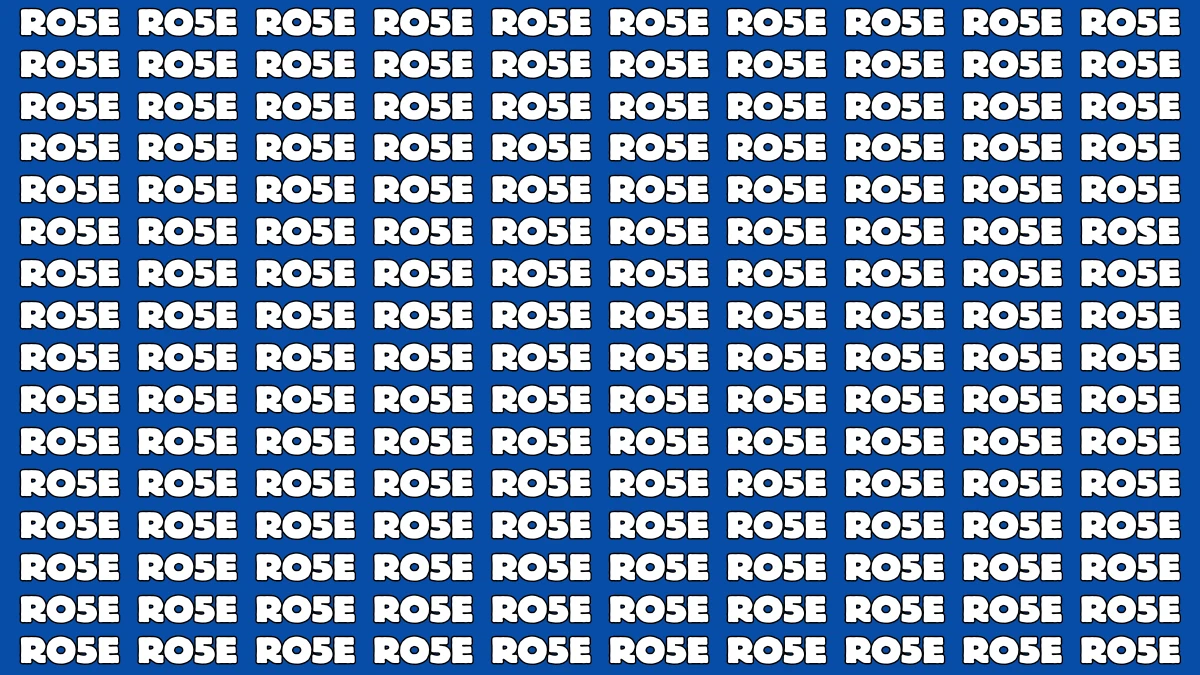 Optical Illusion Eye Test: Only People with Hawk Eyes Can Spot the Word Rose in 9 Secs