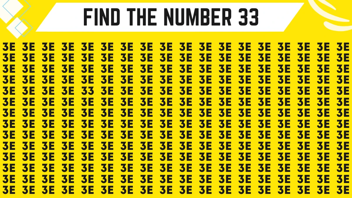 Optical Illusion IQ Test: Only People with Eagle Eyes can Spot the Number 33 in 8 Secs