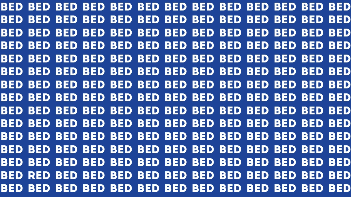 Optical Illusion Visual Test: Only 2% with Laser Vision Can Spot the Red among Bed in 7 Secs