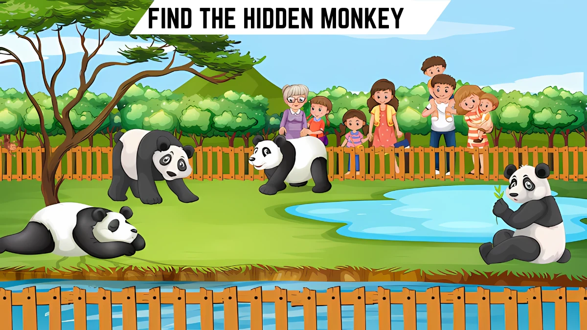 Optical Illusion Visual Test: Only People with 10/10 Vision Can Spot the Hidden Monkey in this Zoo Image in 8 Secs