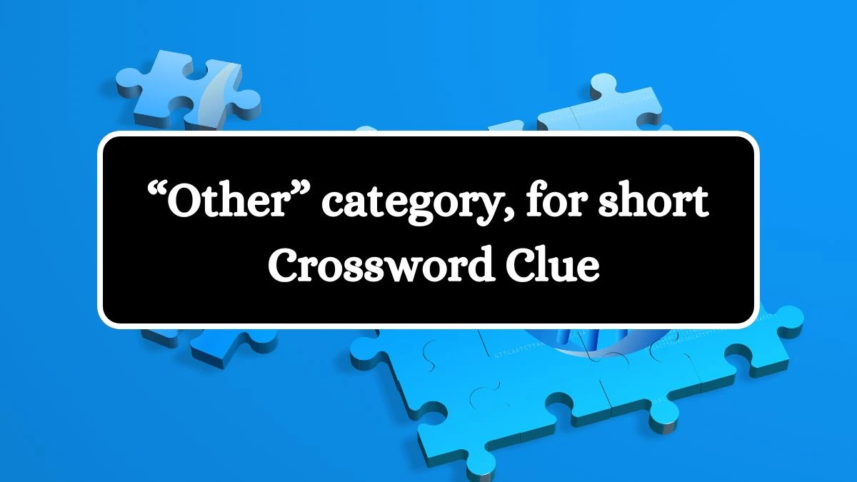 “Other” category, for short Daily Themed Crossword Clue Puzzle Answer from August 19, 2024