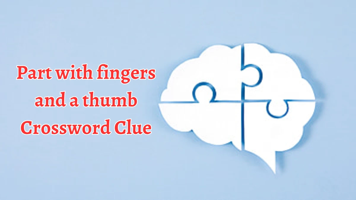 Part with fingers and a thumb Crossword Clue Daily Themed 4 Letters Puzzle Answer from August 19, 2024