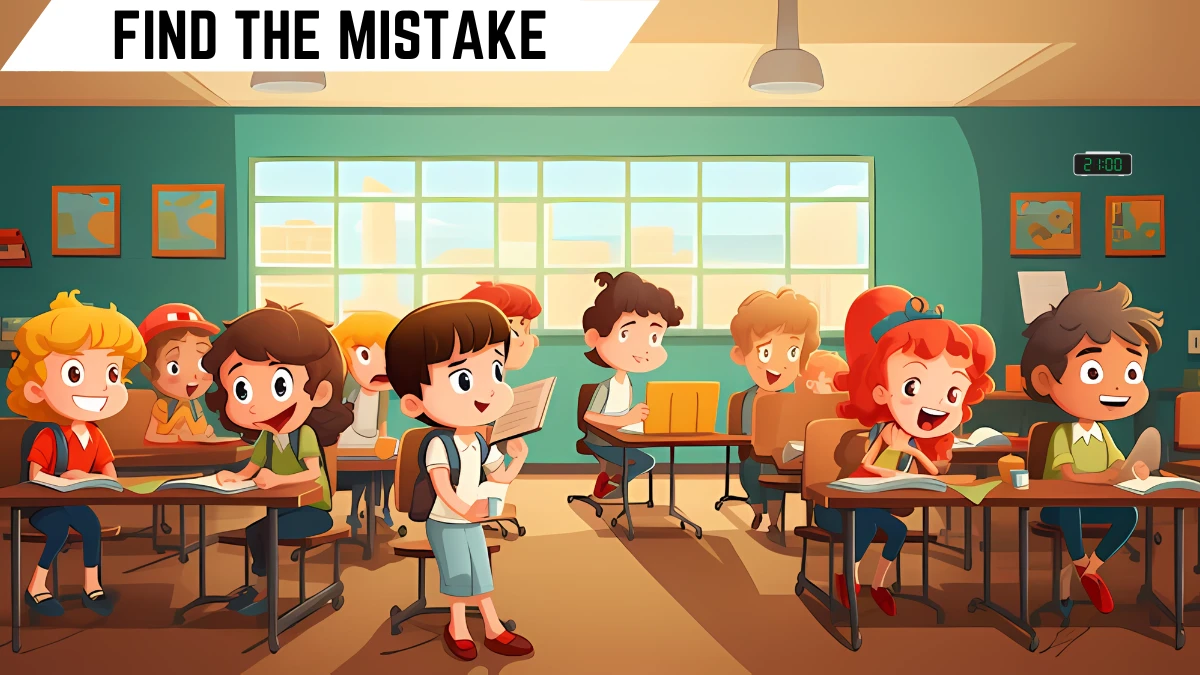 Picture Puzzle IQ Test: Only Genius Can Spot the Mistake in this Classroom Image in 8 Secs