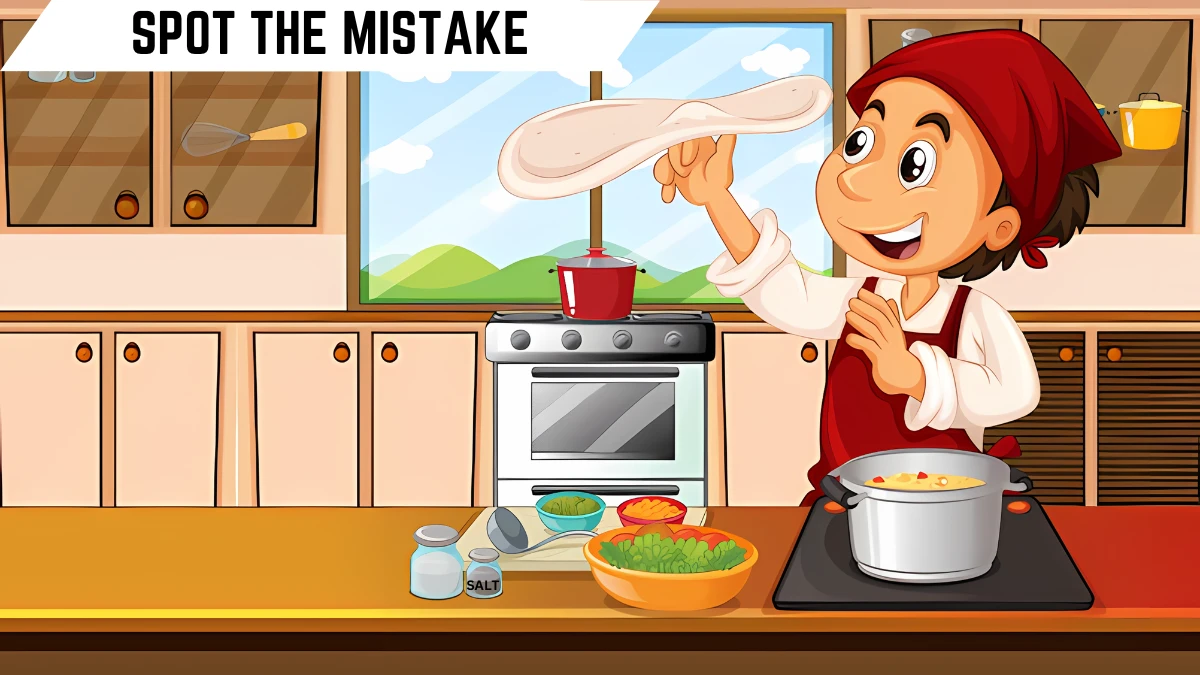 Picture Puzzle IQ Test: Only genius Can Spot the Mistake in this Kitchen Image in 8 Secs