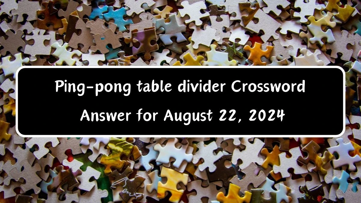 Ping-pong table divider Daily Themed Crossword Clue Puzzle Answer from August 22, 2024