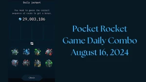 Pocket Rocket Game Daily Combo August 14, 2024