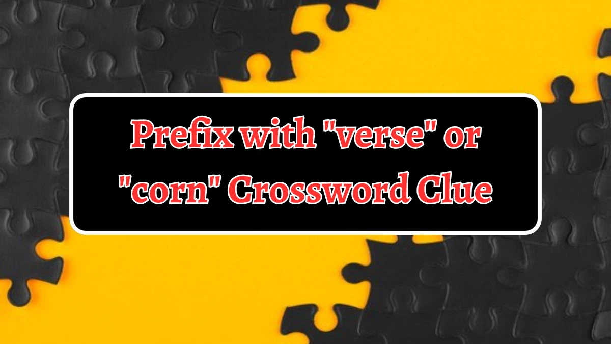 Prefix with verse or corn Daily Themed Crossword Clue Puzzle Answer from August 13, 2024