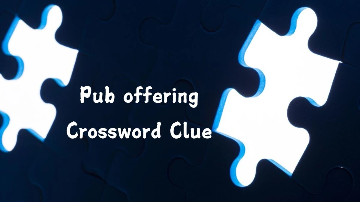 Pub offering Daily Themed Crossword Clue 3 letters Puzzle Answer from August 13, 2024