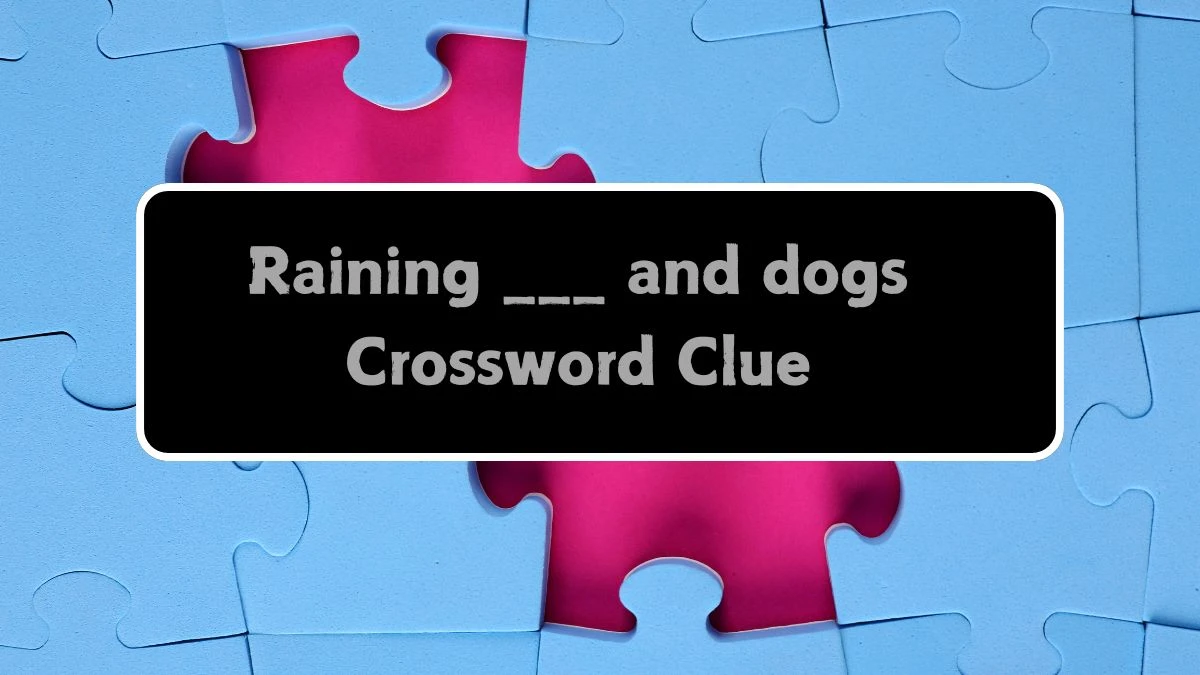 Raining ___ and dogs Daily Commuter Crossword Clue Puzzle Answer from August 22, 2024