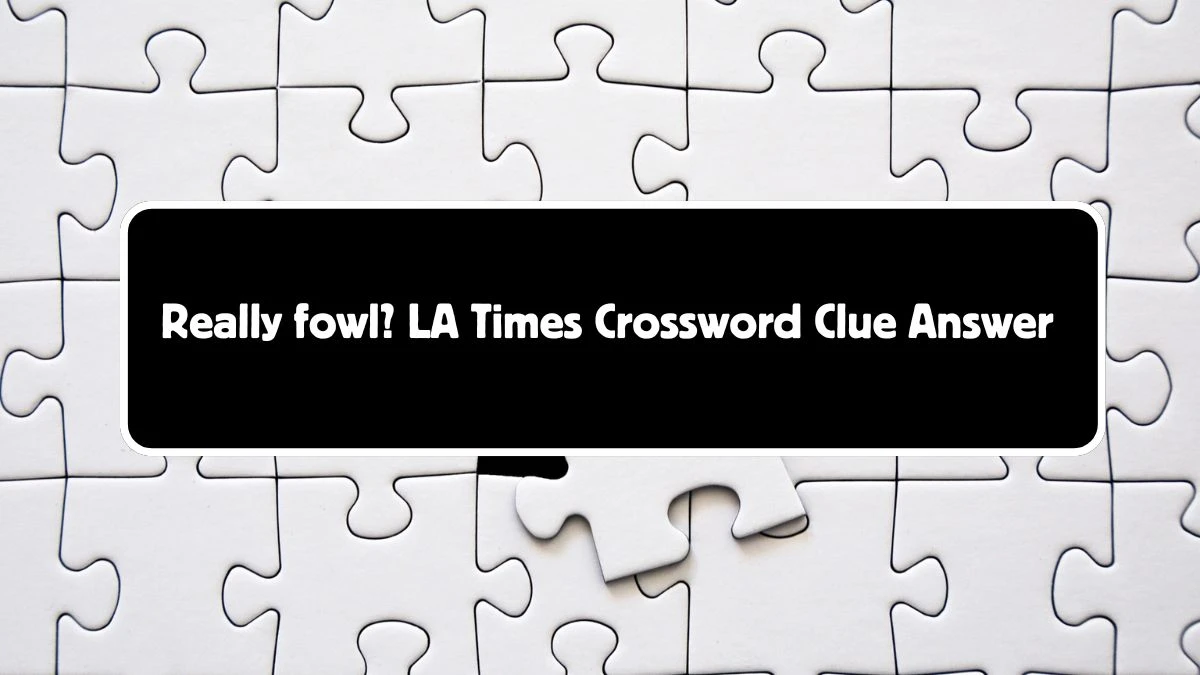 LA Times Really fowl? Crossword Puzzle Answer from August 04, 2024