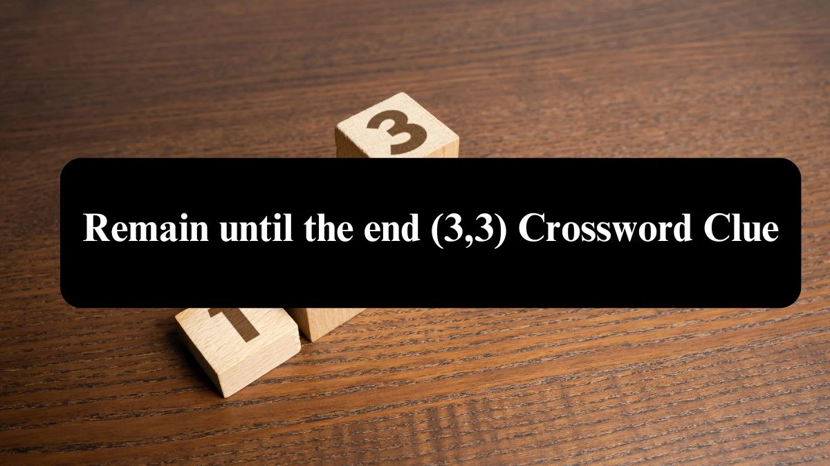 Remain until the end (3,3) Crossword Clue Puzzle Answer from August 07, 2024