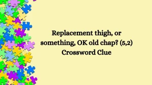 Replacement thigh, or something, OK old chap? (5,2) Crossword Clue Puzzle Answer from August 03, 2024