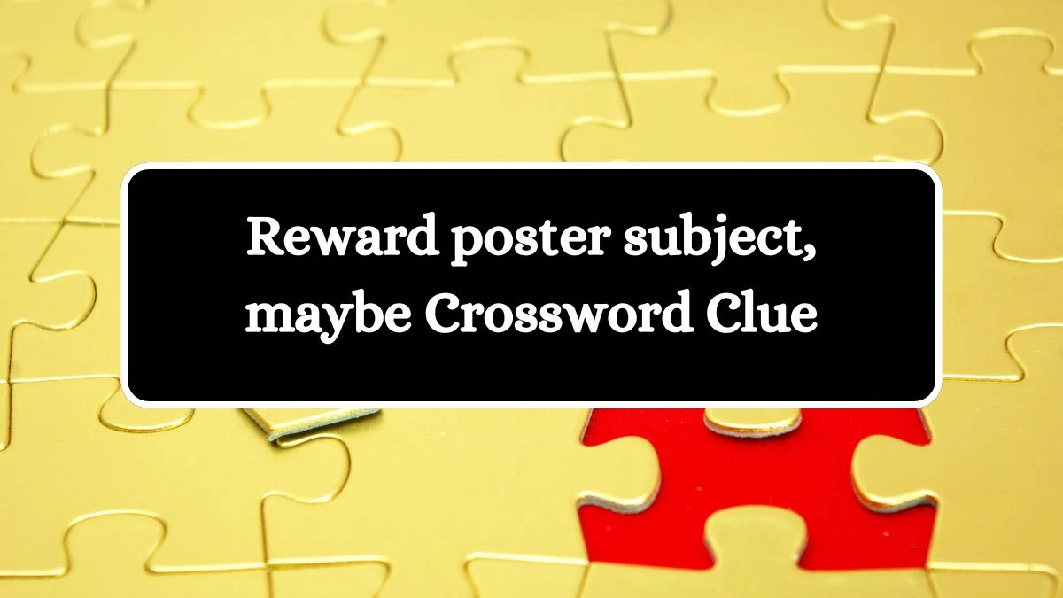 LA Times Reward poster subject, maybe Crossword Clue Puzzle Answer from August 14, 2024