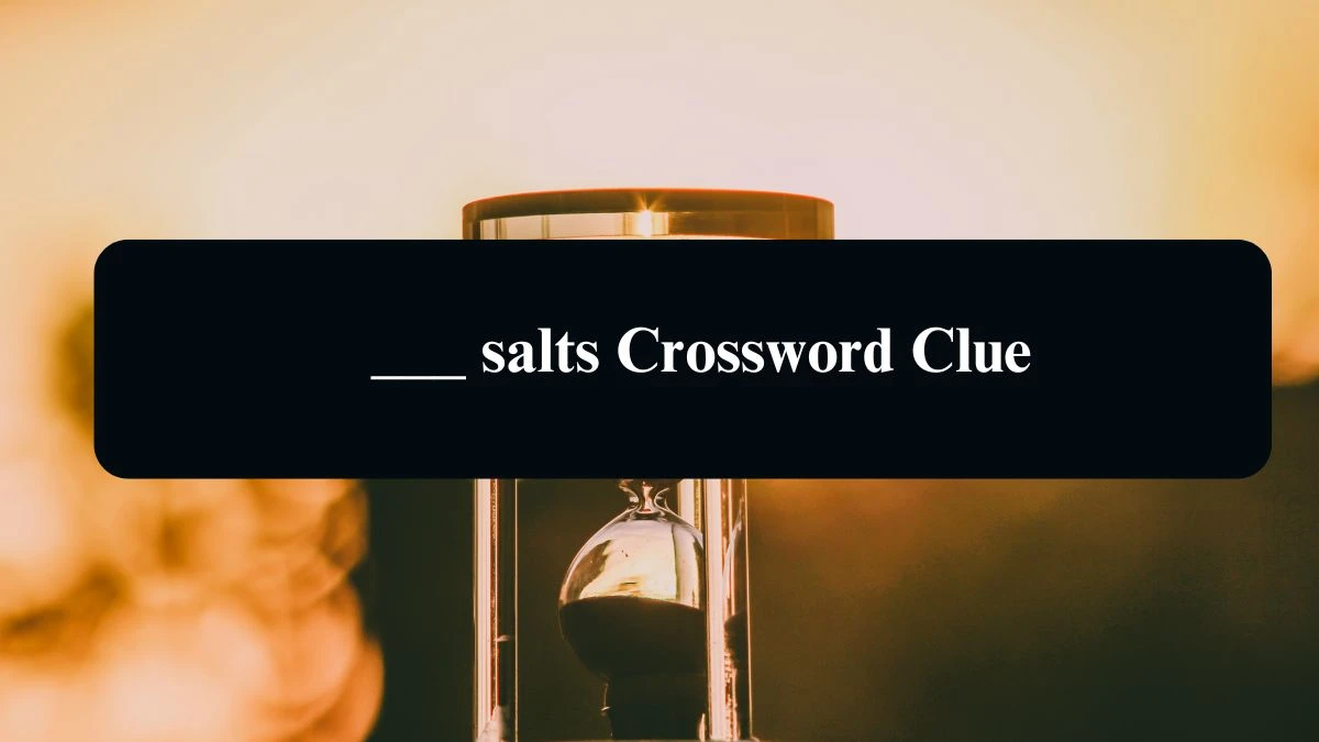 ___ salts Daily Commuter Crossword Clue Answers on August 12, 2024