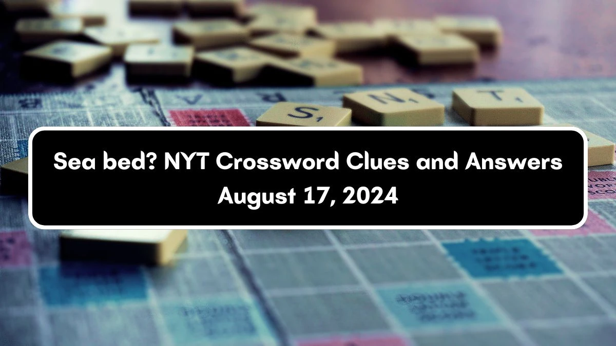 Sea bed? NYT Crossword Clue Puzzle Answer from August 17, 2024