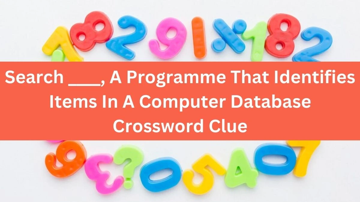 Search ____, A Programme That Identifies Items In A Computer Database Crossword Clue Puzzle Answer from August 14, 2024